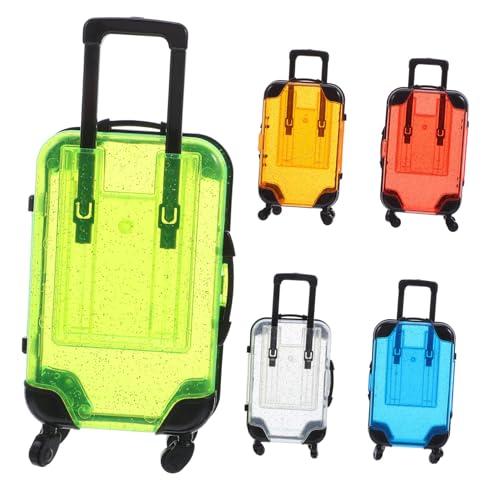 ERINGOGO 5 Stück Gepäckspielzeug Für Simulations Trolley Kinderspielkoffer Kleinkindkoffer Mini Koffer Kindertrolley Simulationsspielzeugbehälter von ERINGOGO