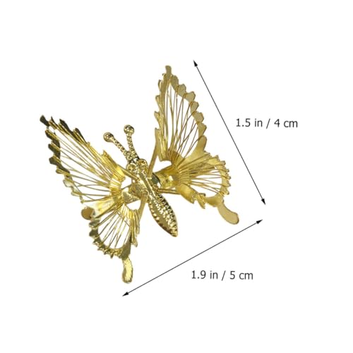 ERINGOGO 5 Stück Teiliges Metall Haarklammern mit Filigranen Schmetterlingsmotiven Leichte Haarspangen für Damen und Mädchen Sicherer Halt ohne Haarbruch Geeignet für Dickes und Lockiges von ERINGOGO