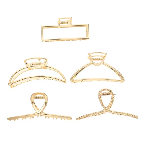 ERINGOGO 5 Stück Teiliges Metall haarklammer Kreative Große Haarkralle Langlebig Vielseitig für Pferdeschwanz Haartypen Eleganter Haarschmuck für Damen Einfache Anwendung Formbeständig von ERINGOGO
