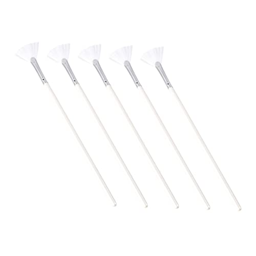 ERINGOGO 5 Stück Teiliges Nylon Fächerpinsel Gesichtsmaskenbürste Sanftes Applikator tool für Damen Hautfreundlich Wiederverwendbar und Leicht zu Reinigen von ERINGOGO