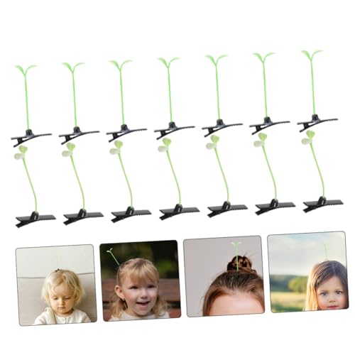 ERINGOGO 50 Stück Kleine Haarspangen Bohnenkeim Design Bunte Haarklammern Haarschmuck für Mädchen Vielseitig Verwendbar Modische Haarclips für Alltag Schule Geburtstag von ERINGOGO