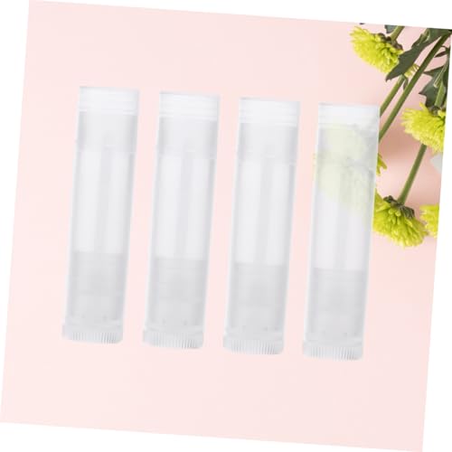 ERINGOGO 50 Stück Leere Lippenpflegestift Tuben mit Kappen DIY Lip Gloss Behälter Wiederverwendbare Lippenbalsam Hüllen mit Schiebemechanismus Transparent zum Selbermachen von Lippenpflege von ERINGOGO