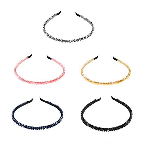 ERINGOGO 5stücke Stirnband Für Damen Haarband Mit Kristalldekor Damen-stirnband Für Party Hochzeit Alltag Und Festivals Schmuck Für Haare von ERINGOGO
