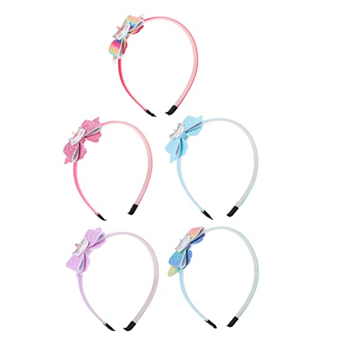 ERINGOGO 5stücke Teiliges Einhorn Haarreif Mit Niedlichem Schleifen-design Für Geburtstags Und Weihnachtsfeiern Kinderfreundliche Partydekoration Für Mädchen von ERINGOGO