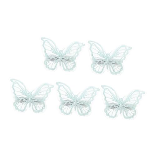 ERINGOGO 5stücke Teiliges Schmetterlings-haarspangen Doppellagigem Netzstoff Mit Farbiger Spitze Hochzeits Und Geburtstags-haaraccessoires Für Mädchen von ERINGOGO