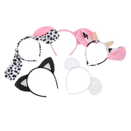 ERINGOGO 5stücke Tier Ohr Design Junge Mädchen Party Haar Hoops Plüsch Haarreifen Für Mädchen Kopfschmuck Haarschmuck Haarband Mit Ohr Plüsch Für Party-mädchen Und Kostümzubehör von ERINGOGO