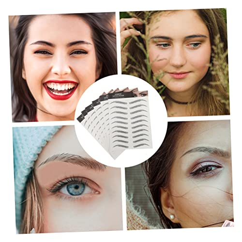 ERINGOGO 6 Blätter Augenbrauen Tattoos Aufkleber Natürliches Imitations Design Schnelle Anwendung Für Volle Form Gepflegte Augenbrauen von ERINGOGO