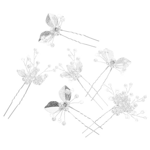 ERINGOGO 6 Stck. Elegante U-förmige Brauthaarnadeln mit Perlen und Strass Dekorative Haarnadeln für Hochzeiten Brautschmuck Festliche Anlässe Sicher und Langlebig von ERINGOGO