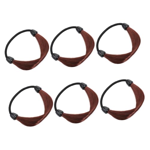 ERINGOGO 6 Stück Elastische Haargummis in Weinrot Langlebige Haarbänder für Frauen und Mädchen Vielseitige Ponytail Halter Modischer Haarschmuck für Hochzeit Geburtstag und Alltag von ERINGOGO