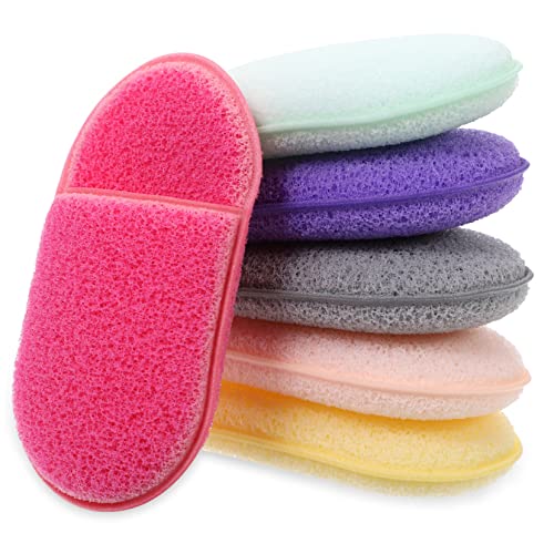 ERINGOGO 6 Stück Gesichtsreinigungsschwämme Make Up Entferner Pads Sanfte Gesichtsreinigung für Hauttypen für Tägliche Anwendung und Sanftes Peeling Zufällige Farbe Zufällige Farbe von ERINGOGO