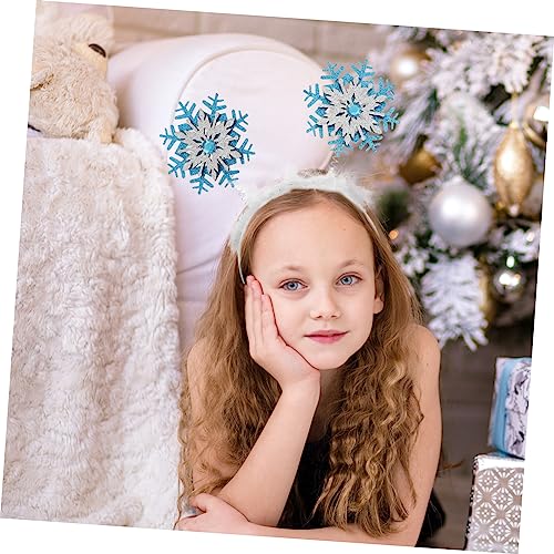 ERINGOGO 6 Stück Glitzernde Schneeflocken Haarreifen Haarschmuck Weihnachtskopfband Festliche Haarspangen für Kostümfeier Party Zubehör von ERINGOGO