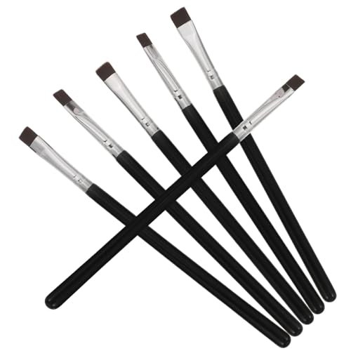 ERINGOGO 6 Stück Teiliges Augen Make Up Pinselset Flach und Präzise Vielseitige Eyeliner und Augenbrauenpinsel für Profi und Heimgebrauch Langlebig Handlich für Präzises Auftragen von ERINGOGO