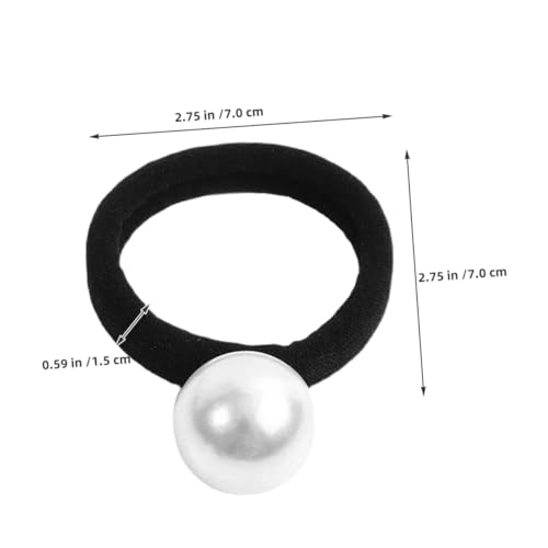 ERINGOGO 6 Stück Teiliges Elastische Haargummis mit Großen Perlen Sicherer für Dünnes Haar Vielseitige Ponytail Halter für Frauen für Sport Yoga und Besondere Anlässe von ERINGOGO