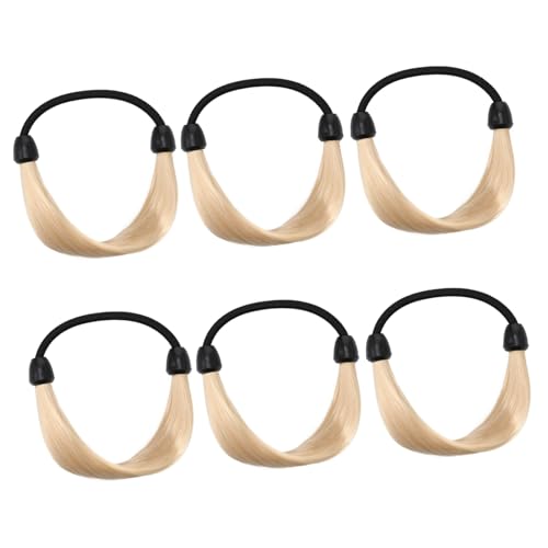 ERINGOGO 6 Stück Teiliges Elastische Pferdeschwanz Haargummis in Gold Bequeme Haarbänder für Frauen und Mädchen Langlebig Natürlicher Look Geeignet für Alltag und Besondere Anlässe von ERINGOGO