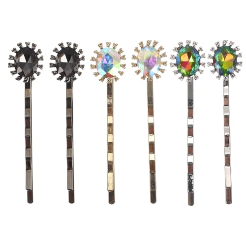 ERINGOGO 6 Stück Teiliges Geometrische Haarclips mit Funkelndem Zirkonia Langlebig und Rostfrei Vielseitiger Haarschmuck für Frauen und Mädchen Geeignet für Halloween Hochzeit und Alltag von ERINGOGO