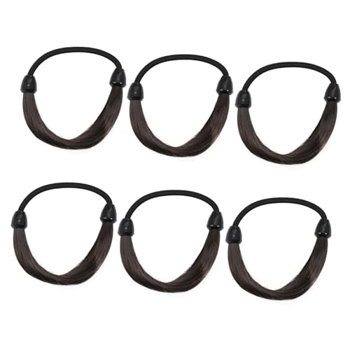 ERINGOGO 6 Stück Teiliges Haargummi Elastische Haarbänder für Damen Strapazierfähige Ponytail Halter in Natürlichem Schwarz Verarbeitung Alltagstauglich und Vielseitig Einsetzbar von ERINGOGO