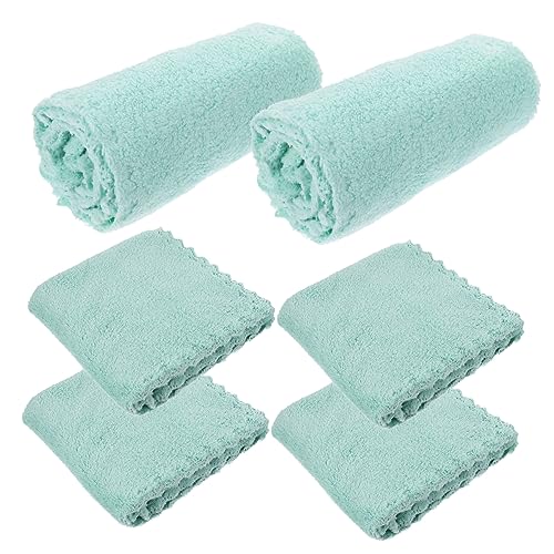 ERINGOGO 6 Stück Teiliges Kleine Quadratische Gesichtstücher aus Hochdichtem Korallenvlies Saugfähig Waschbar als Make Up Entferner für Empfindliche Hautpflege von ERINGOGO