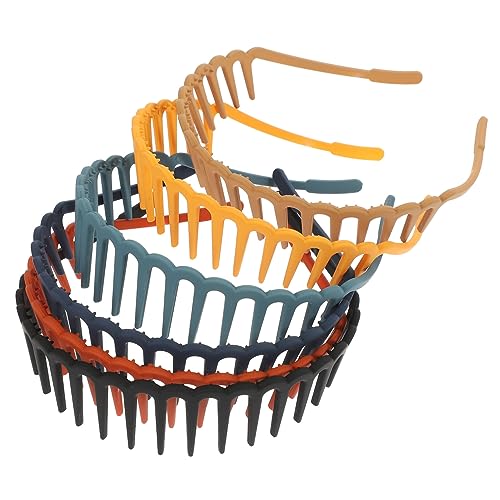 ERINGOGO 6 Stück Teiliges Kunststoff Stirnband mit Zähnen Rutschfestes Universelles Haarband für Damen und Mädchen Geeignet zum Fixieren von und Lockerem Haar bei Partys und Alltag von ERINGOGO