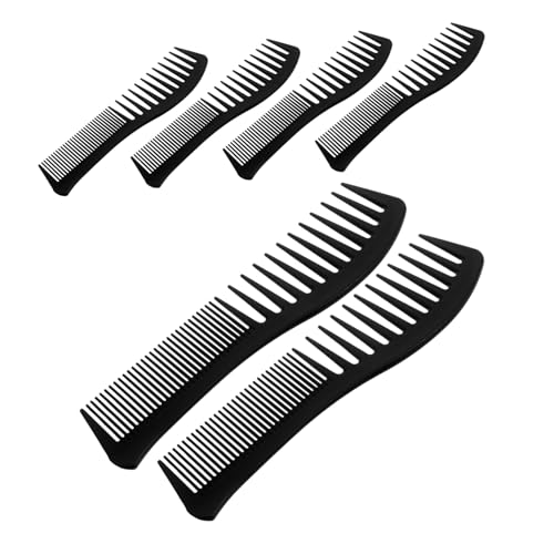 ERINGOGO 6 Stück Teiliges Zahnkämme für Frauen und Männer Hitzebeständig Fischförmiger Griff Schonendes Entwirren für Föhnen Styling und Haarschonung von ERINGOGO