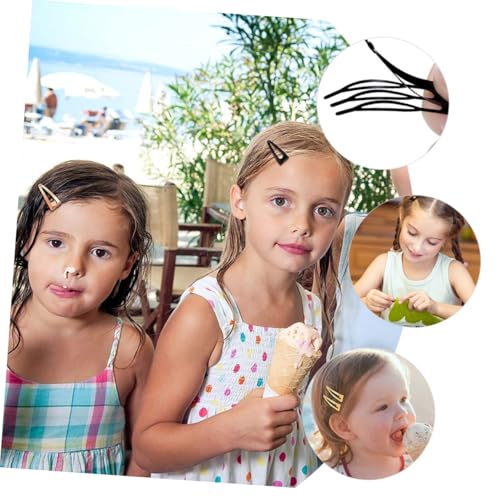 ERINGOGO 60 Stück Teiliges Metall Snap Clips in Schwarz Gunmetal Gold Roségold Rutschfest Hautfreundlich Vielseitig für Frauen Mädchen Styling und Alltag von ERINGOGO