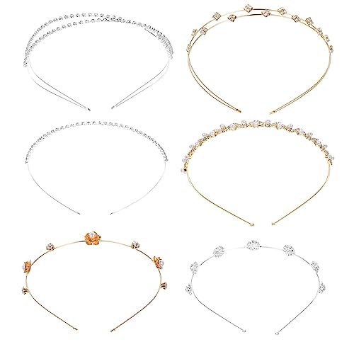 ERINGOGO 6stücke Perlen Und Strass-stirnbänder Für Damen Elegante Haaraccessoires Für Hochzeiten Partys Weihnachten Und Besondere Anlässe Bequem Und Vielseitig Tragbar von ERINGOGO
