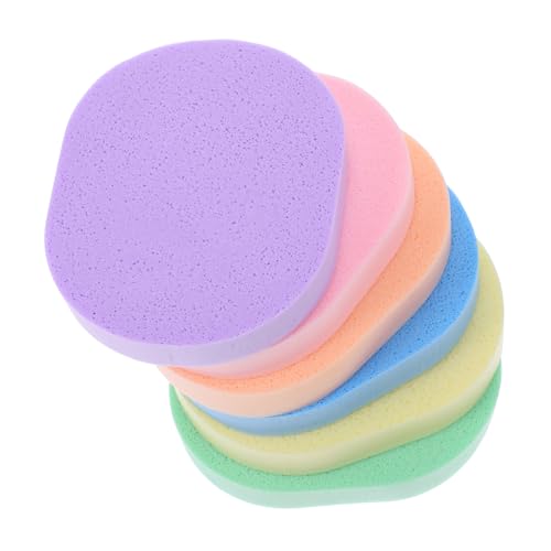 ERINGOGO 6stücke Wiederverwendbarer Gesichtsschwamm Zum Peelen Make-up-entferner Mit Hoher Wasseraufnahme Kompakte Gesichtsreinigungspads Für Unterwegs von ERINGOGO