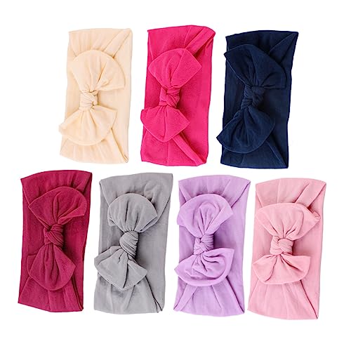 ERINGOGO 7 Stück Teiliges Haarband mit Elastischen Schleifen Weiche Kopfbedeckung für Neugeborene und Kleinkinder für Alltag Partys und Fotoshootings von ERINGOGO