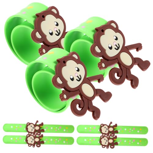 ERINGOGO 7 Stück Teiliges Silikon Armband mit Lustigen Tiermotiven Slap Wrist Bands für Partyspielzeug oder Mitgebsel für Jungen von ERINGOGO
