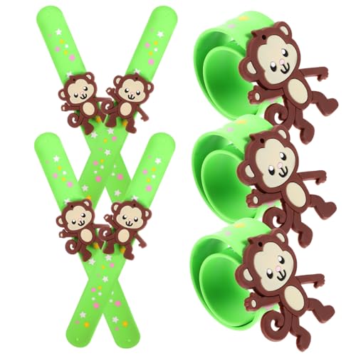 ERINGOGO 7 Stück Teiliges Silikon Slap Armband mit Lustigem Design Kinderparty Vielseitig Einsetzbar Handring oder Deko für Feiern Robust und Farbenfroh von ERINGOGO
