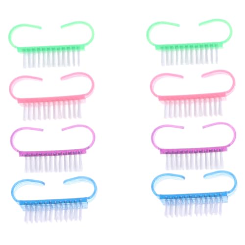 ERINGOGO 8 Stück Teiliges Nagelreinigungsset Cleat Form Staubentferner Maniküre Werkzeuge für Frauen und Mädchen Schonend Entfernung von Feilstaub und Schmutz von ERINGOGO