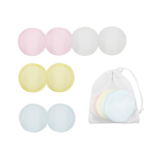 ERINGOGO 8 Stück Teiliges Wiederverwendbare Natürliche Baumwolle Abschminkpads mit Mesh aufbewahrungsbeutel Sanfte Waschbare Reinigungspads für Gesicht und Augen Make up Entferner Geeignet von ERINGOGO
