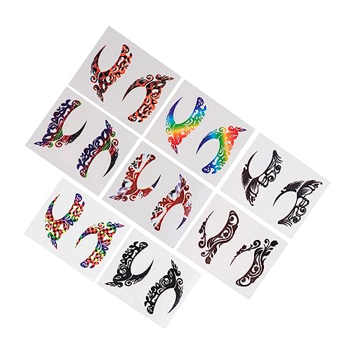 ERINGOGO 8paare Selbstklebende Augen-make-up Aufkleber Wasserdichte Augen-make-up Tattoos Für Kreative Gesichtsgestaltung Kunstvolle Schatten Und Eyeliner-sticker Für Jede Gelegenheit von ERINGOGO