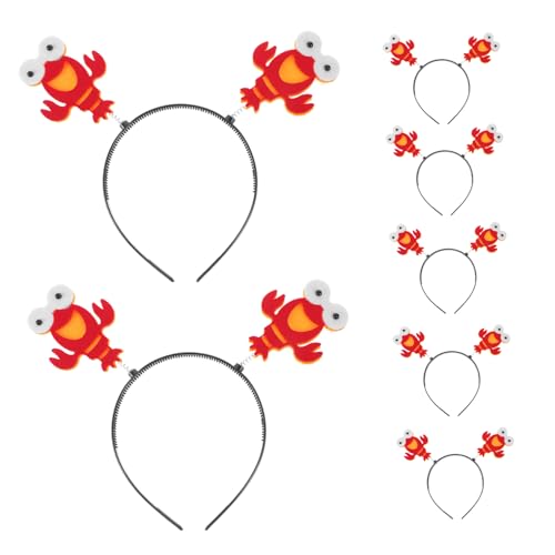 ERINGOGO 8stücke Hummer Stirnband Krebs Haar Hoops Tier Cosplay Haarbänder Zubehör Party Dekor Foto Requisite Meerestier Stirnbänder Kopfbedeckung von ERINGOGO