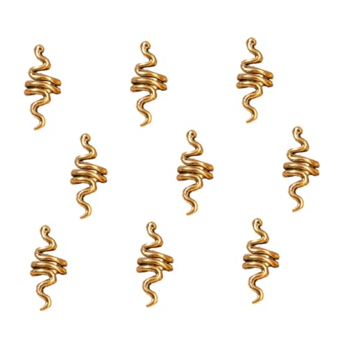 ERINGOGO 9 Stück Teiliges Haarschmuck Dreadlocks Ringe aus Langlebiger Spiralförmige Haarperlen für Flechten und Zöpfe Sicherer Haarschaden für Damen und Herren DIY Frisuren von ERINGOGO
