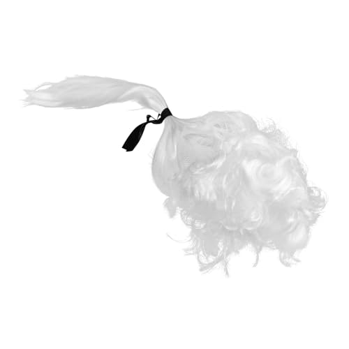 ERINGOGO Weiße Lockige Richterperücke Für Junge Mädchen Wiederverwendbar Gerichtssaal-perücke Cosplay-partyperücke Anwaltshaarteil Halloween-perücke Richter Gericht von ERINGOGO