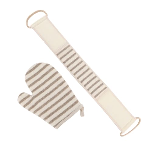 ERINGOGO Bad Peelinghandschuh Teilig Hautfreundlicher Körper Peelinghandschuh und Handtuch für Sanfte Langlebig Leicht für Tägliche Tiefenreinigung zu Hause von ERINGOGO