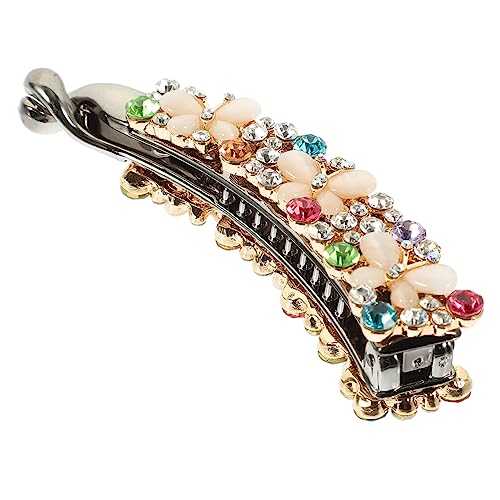 ERINGOGO Banana Clip Mit Strasssteinen Eleganter Haarklammer Für Damen Und Mädchen Für Pferdeschwanz-styles Und Verschiedene Frisuren Leicht Und Robust Für Haartypen Geeignet von ERINGOGO