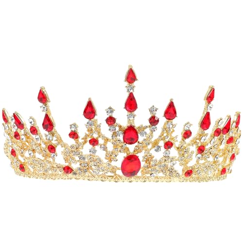 ERINGOGO Barock Brautkrone mit Strasssteinen Eleganter Damen Kopfschmuck Funkelndes Diadem für Hochzeit Party Brautjungfer und Festliche Anlässe Königliches Design und Langlebiges Material von ERINGOGO