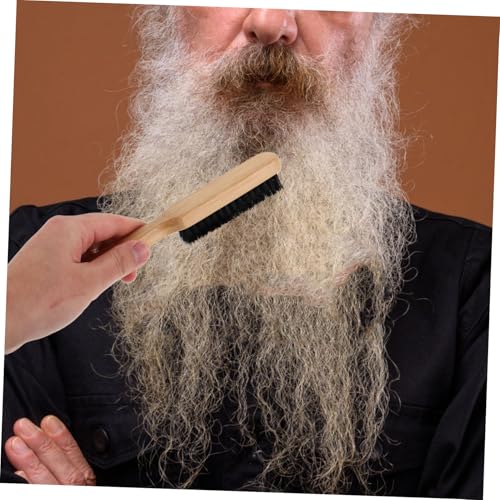 ERINGOGO Bartbürste aus Robustem Holz mit Weichen Wildschweinborsten Sanfte Pflege und Gründliche für Bart Schnurrbart und Haare Multifunktionale Herren Stylingbürste für Tägliche von ERINGOGO