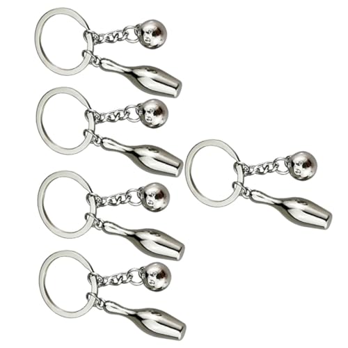 ERINGOGO Bowling Schlüsselanhänger Für Sportfans 5 Stück Zinklegierung Hängende Bowling Deko Für Geburtstage Valentinstag Weihnachten Für Taschen Und Schlüssel von ERINGOGO