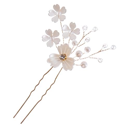 ERINGOGO Braut Haarnadel mit Perlen und Eleganter Haarstecker für Hochzeiten und Partys Handgefertigter Haarschmuck für Damen für Brötchenfrisuren und Besondere von ERINGOGO
