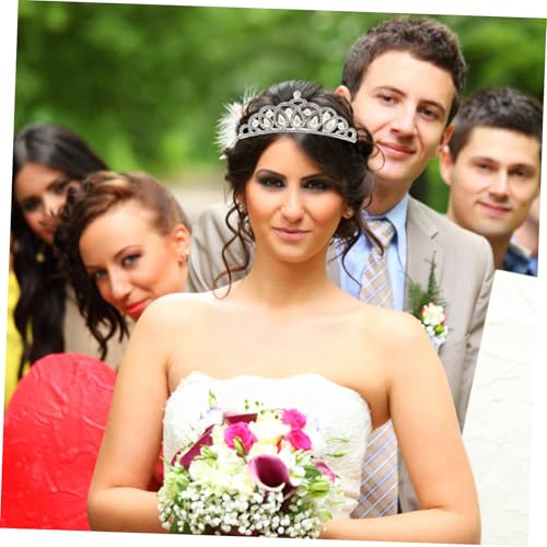 ERINGOGO Braut Perlen Tiara Haarkrone Leichter Hochzeitsschmuck für Frauen Edles Stirnband für Braut Party und Festliche Anlässe Zierliches Design für Unvergessliche von ERINGOGO