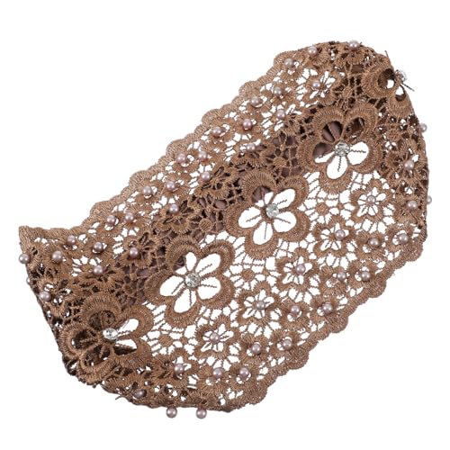 ERINGOGO Breites Rutschfestes Stirnband mit Hohlem Spitzenmuster und Pflaumenblüten design Dekorativer Damen haarschmuck für Hochzeit Alltag und Fotoshooting Langlebiges Modisches von ERINGOGO