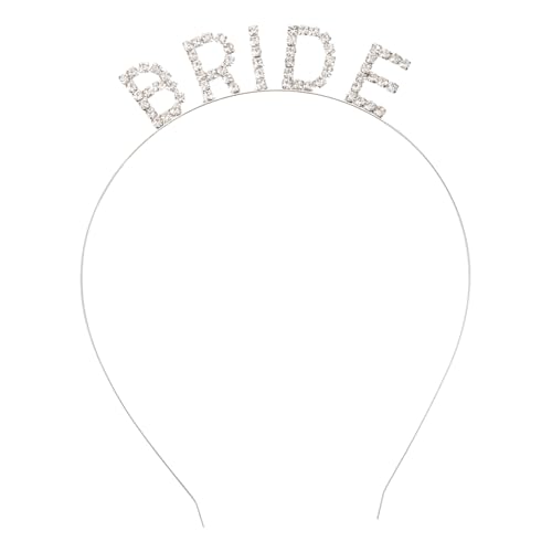 ERINGOGO Bride Haarreif aus Langlebiger Hochzeits Accessoire mit Buchstaben Design Modischer Haarschmuck für Braut und Hochzeitsgäste Vielseitig für Altersgruppen von ERINGOGO