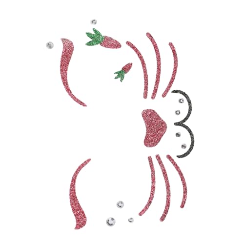 ERINGOGO Osteraufkleber Für Gesicht Kaninchen-gesichtsaufkleber Häschen-aufkleber Für Party Make-up Juwelen-gesichtsaufkleber Aufkleber Temporär Süß Glitzernd von ERINGOGO