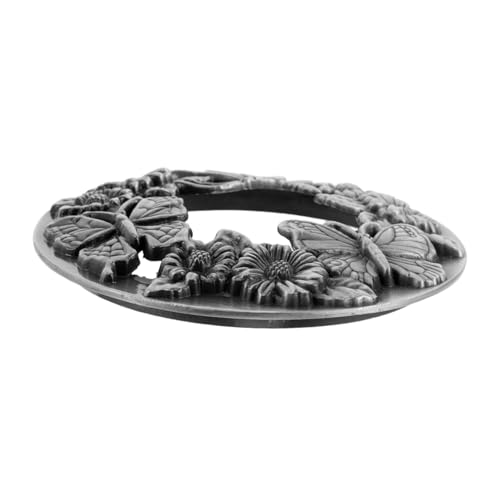 ERINGOGO Candle Accessoires Smart Cover Haube für Kerzengläser duftender Kerzenaufsatz Kerzenstaubschutz Aromakerzendeckel Abdeckung für Aromatherapie-Kerze Duftkerzenaufsätze Eisen Silber von ERINGOGO