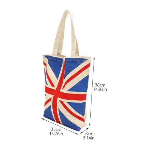 ERINGOGO Canvas Tote Bag Große Kapazität Schultertasche Leichte Umhängetasche Damen Alltag Einkaufen Freizeit Reise Baumwollstoff Verstärkte Träger Robust Einfach Stil von ERINGOGO