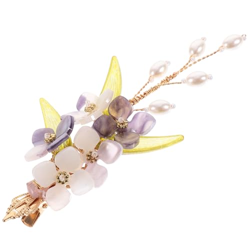 ERINGOGO Chinesische Haarklammer mit Klassischem Blumenmuster Handgefertigter Haarschmuck für Damen Traditioneller Brautschmuck Passend zu Hanfu Qipao und Antiken Kostümen Eleganter von ERINGOGO