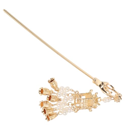 ERINGOGO Chinesische Haarnadel mit Perlen und Quaste Langlebiger Haarschmuck für Hochsteckfrisuren Traditionelle Haarstäbchen für Damen Geeignet für Hanfu Prom und Alltag von ERINGOGO