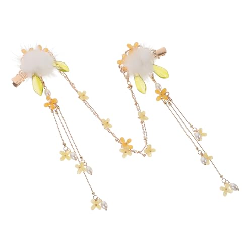 ERINGOGO Chinesische Hanfu Haarklammer aus Langlebiger Legierung Leicht und Sicher mit Blumen und Fächerdesign Modischer Haarschmuck für Mädchen und Frauen Passend zu Traditioneller von ERINGOGO